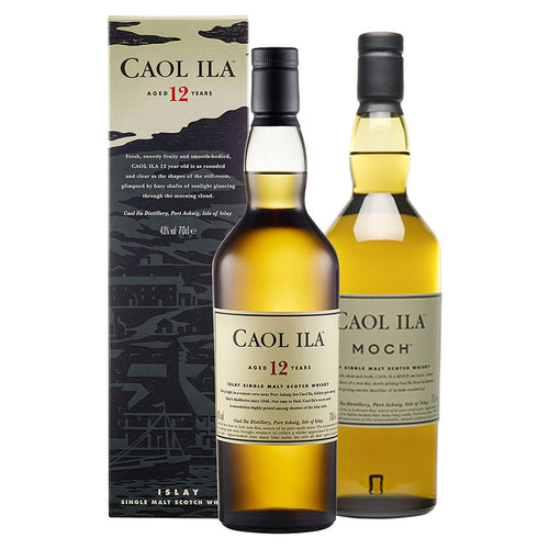 Caol Ila 12 Jahre Islay Single Malt Scotch Whisky & Caol Ila Moch 2x70cl mit Geschenkverpackung